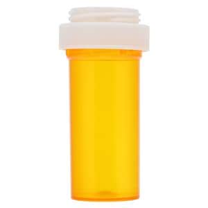 Medicine Vial Plastic 13 Dram Amber Reusable 275/Case