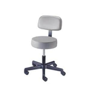 Stool Exam Value Plus Alabaster Casters Adjustable Backrest 4" Po...