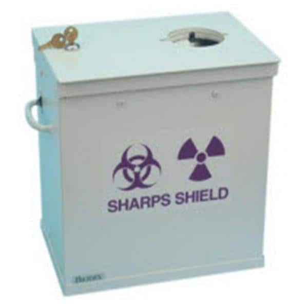 Sharps Shield 9.19x15-1/4x13.31" Steel/Lead For 039-387 Container...