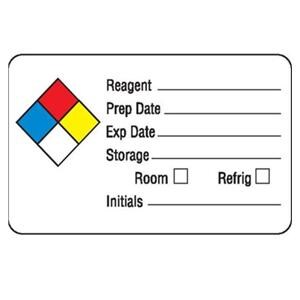 Label 2-1/2x1-1/2" Reagent/ Prep Date 250/Package