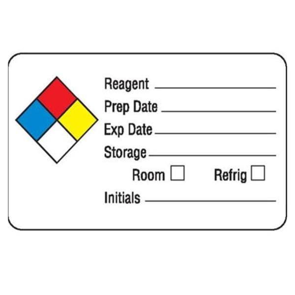Label 2-1/2x1-1/2" Reagent/ Prep Date 250/Package