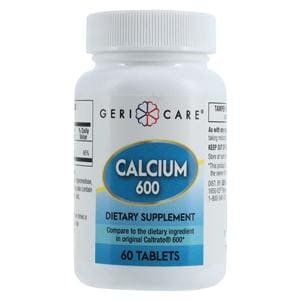 Calcium Carbonate Adult Supplement Tablets 600mg 60/Bottle