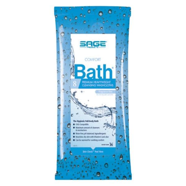 Comfort Bath Washcloth Aloe/Vitamin E Unscented Disposable 5x48/Ca