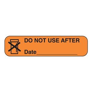 Label Do Not Use After Date Yellow English 1-5/8x3/8" 1000/Packag...