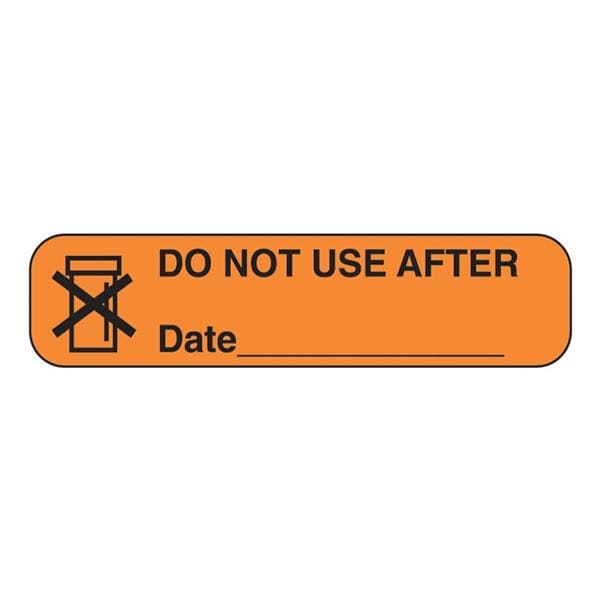 Label Do Not Use After Date Yellow English 1-5/8x3/8" 1000/Packag...