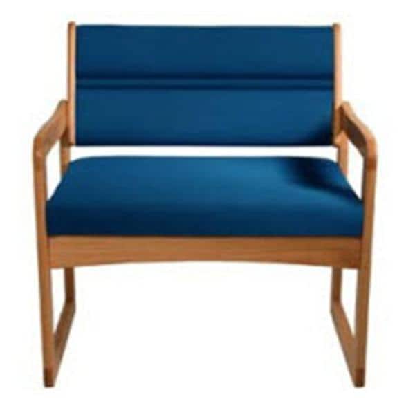 Dakota Wave Valley Guest Chair Blue/Oak Medium Oak Finish 1000lb...