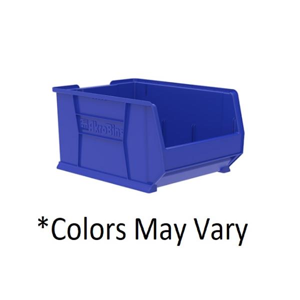 Super-Size AkroBins Storage Bin Blue Plastic With Label Holder 23...
