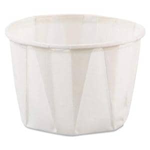 SOLO Drinking Cup Disposable White Heavy Duty Multi-Pleat Paper 2...