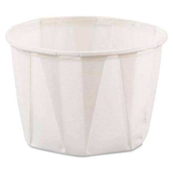 SOLO Drinking Cup Disposable White Heavy Duty Multi-Pleat Paper 2...
