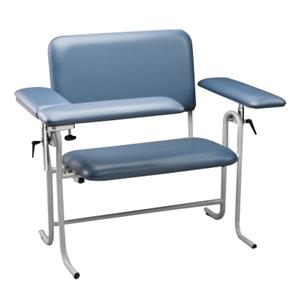 Blood Draw Chair Slate Blue Steel 700lb Capacity Each