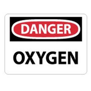 Sign Oxygen Plastic 10"x14" Ea Each