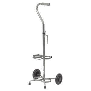 Cylinder Cart 38-6/10x14-6/10x12-2/10" Dual Silver