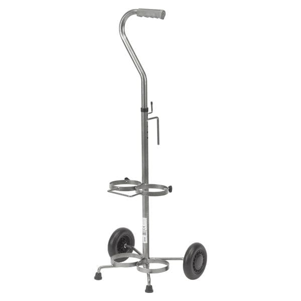 Cylinder Cart 38-6/10x14-6/10x12-2/10" Dual Silver