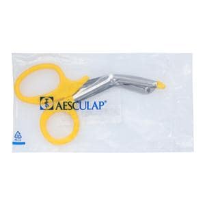 Bandage Scissors Angled 7" Stainless Steel/Plastic Non-Sterile Re...