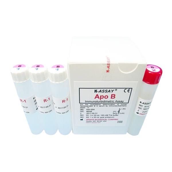 APOb: Apolipoprotein B Test Kit R1:3x20mL/R2:1x20mL Each