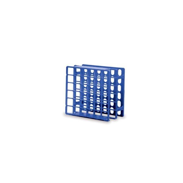 Half Rack Acetal Resin 4-1/4x4-1/4x2-1/4" Mini 36 Tubes Blue Reus...