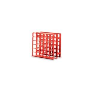 Half Rack Acetal Resin 5x5x2-1/2" Mini 36 Tubes Red Reusable Auto...