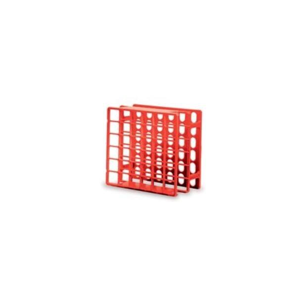 Half Rack Acetal Resin 5x5x2-1/2" Mini 36 Tubes Red Reusable Auto...