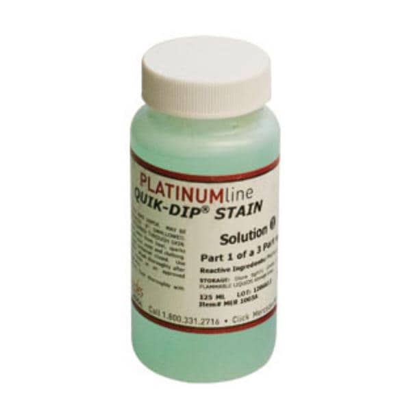 Quik-Dip Methanol Fixative 4oz Green Hemotology Stain Each