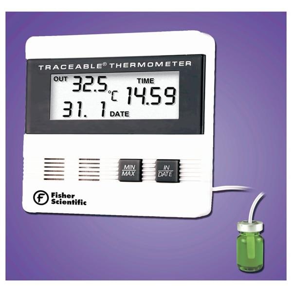 Traceable Date Thermometer ABS Plastic -40 to 80°C 3-1/2x3-1/2x0....