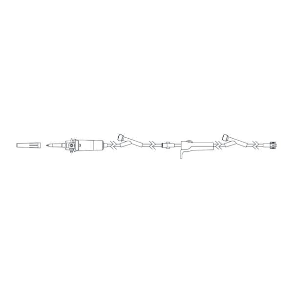 MPS IV Extension Set 2 Y-Injection Sites 20 Drops/mL 100" Male Lu...