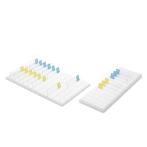 Microscope Slide Storage Holder White 13 Position 11-3/4x4x1" Pol...