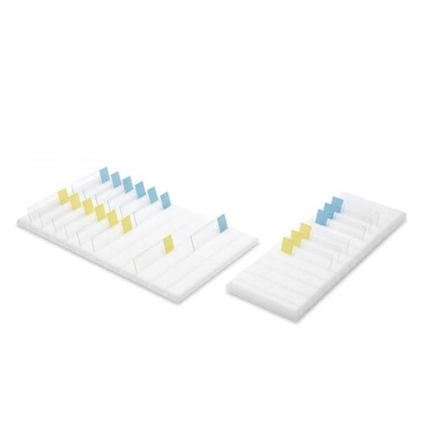 Microscope Slide Storage Holder White 13 Position 11-3/4x4x1" Pol...