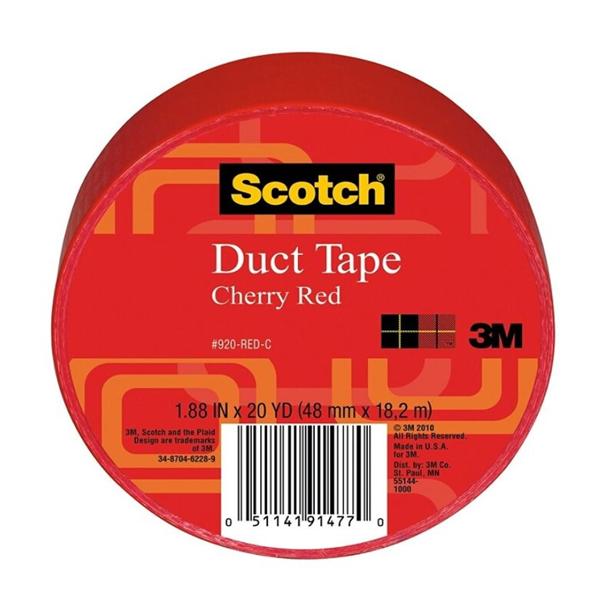Scotch Colored Duct Tape 1 7/8 in x 20 Yd Red Each