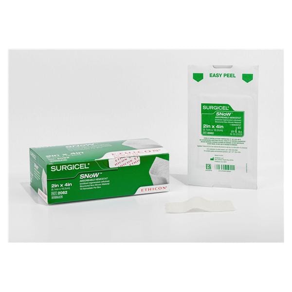 SURGICEL SNoW Hemostatic Oxidized Regenerated Cellulose Agent 2x4