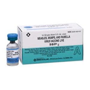 MMR II Measles Mumps Rubella Injectable 0.5mL Powder for Solution...