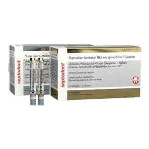 Septocaine Cartridge Barrel Cartridge Articaine HCl 4% Epinephrin...