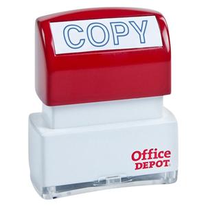 Office Depot Brand Pre-Inked Message Stamp "Copy" Blue Ea