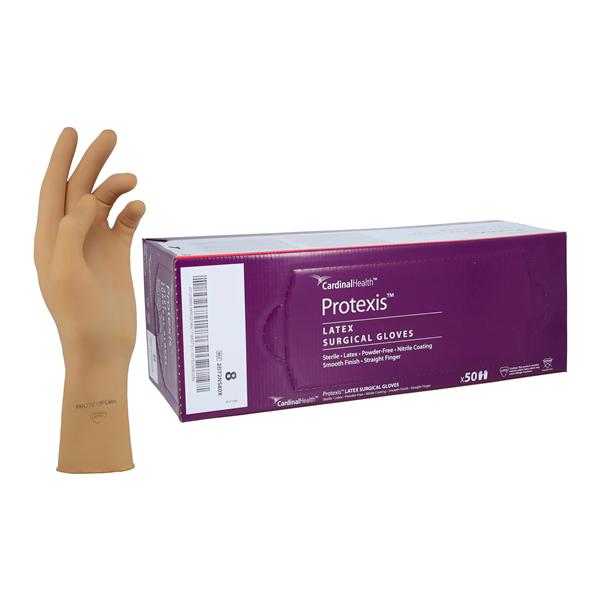 Protexis Latex Surgical Gloves 8 Light Brown 50/Bx, 4 BX/CA