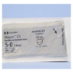 Maxon Suture 5-0 30" Polyglyconate Copolymer Monofilament CV-22 Green 36/Ca