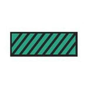 ColorTrack Instrument ID Tape Green/Black Diagonal Stripe 8-1/2x11" Dsp Ea