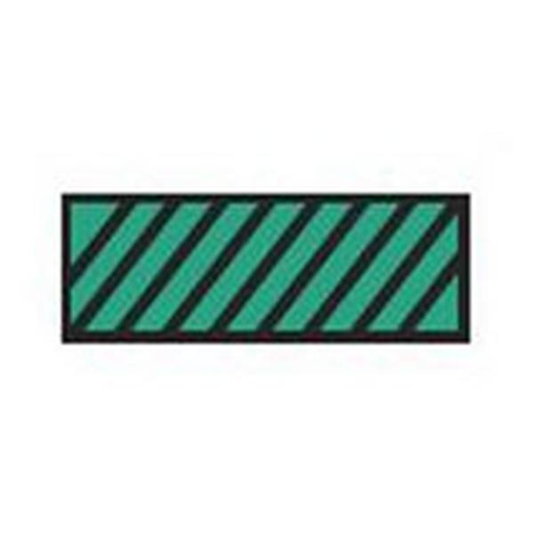 ColorTrack Instrument ID Tape Green/Black Diagonal Stripe 8-1/2x11" Dsp Ea