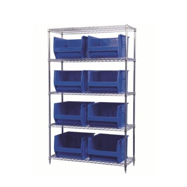 Shelving Wire w/ 8 Bins 18x48x74" Ea Each