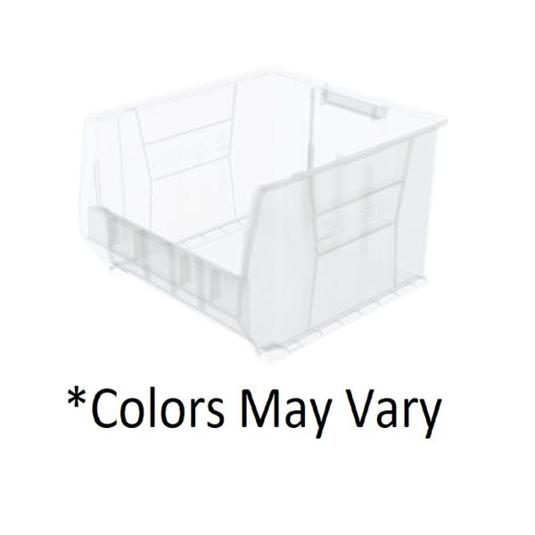 Super-Size AkroBins Storage Bin Clear Plastic w/ Label Holder 20x18-3/8x12 1/Ca