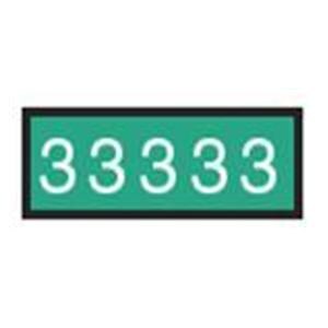 ColorTrack Instrument ID Tape White Numbers/Emerald Green 8-1/2x1...