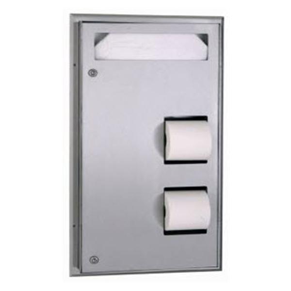 Toilet Tissue / Seat Cover Dispenser Satin Finish Stainless Steel...
