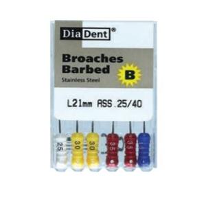 Barbed Broaches Size 30 XX-Fine 25 mm 6/Bx