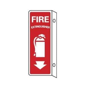 Sign Fire Extinguisher DblSide 12x4" Ea Each