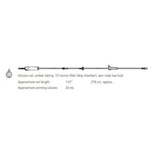 Alaris Pump Set 20 Drops/mL 110" Spin Male Luer Lock Primary Infusion 20/Ca