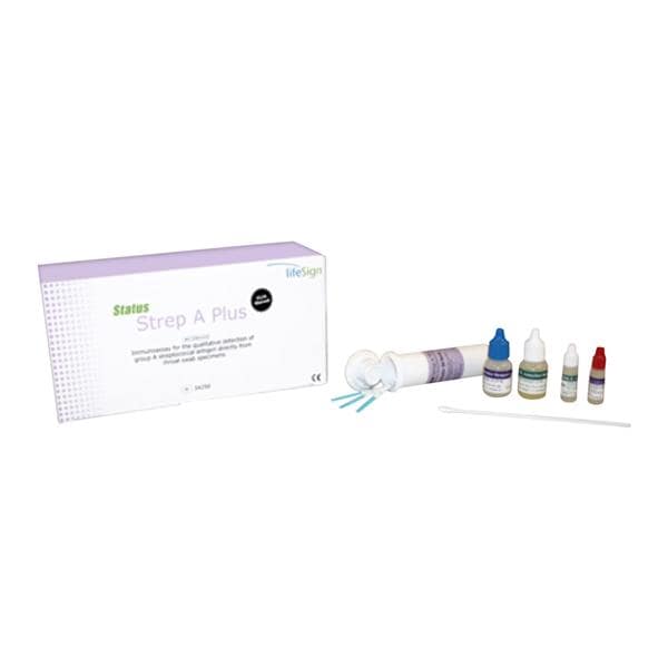 Status Strep A+ Test Kit CLIA Waived With Positive/Negative Contr...