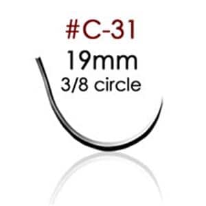 RS3 Suture Polyglycolic Acid Braid 4-0 18" Absorbable C-31 Revers...