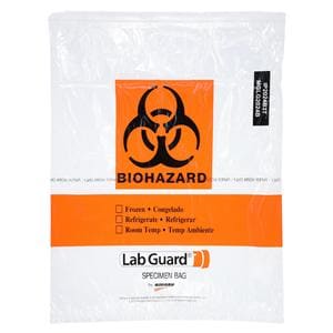 Speci-Zip Biohazard Bag 20x24" Clear Zip Closure With Symbol 2 Po...