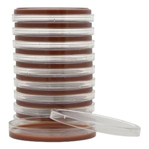 Chocolate Agar Plate 1% Bovine Hemoglobin 15x100mm 10/Package