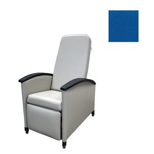 Premier LifeCare Patient Recliner Vinyl 275lb Capacity Royal Blue Ea