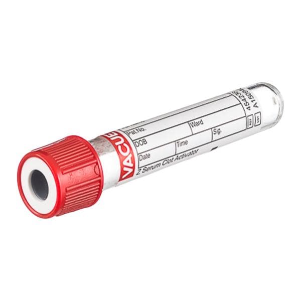 Vacuette Venous Blood Collection Tube Red/White 2mL Pull Cap Disp...
