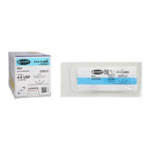 RS3 Suture Silk Braid 4-0 18" Non-Absorbable C-6 Reverse Cutting...